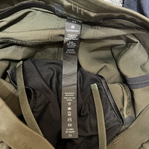 Lululemon Athletica Surge Tight Nulux 22" Dark Olive Green XS Extra-Small EUC - Picture 3 of 3